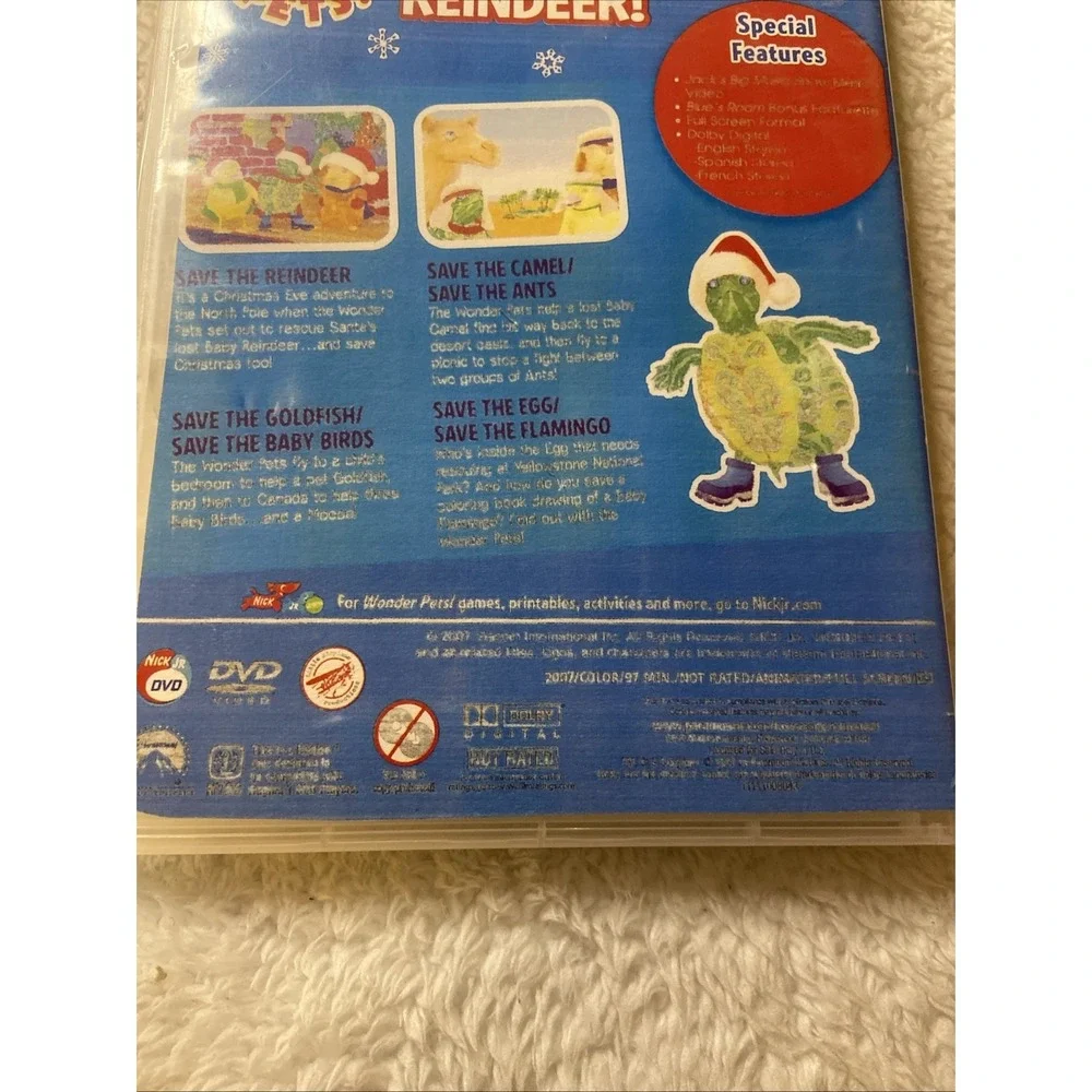 Wonder Pets Save the Reindeer Dvd Nick Jr Nickelodeon Tested Works